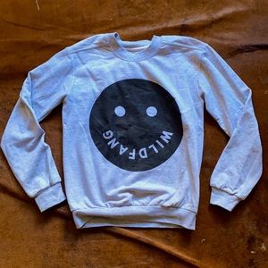 Wildfang The Wild Smile Pullover Sweatshirt size S